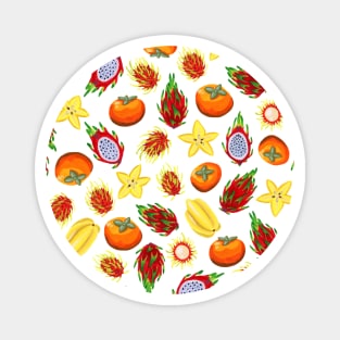 Exotic Fruit Pattern in Gouache Magnet